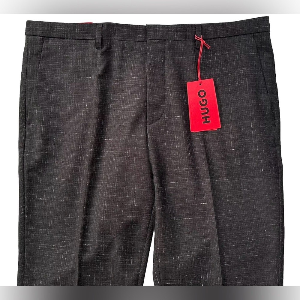 36 R HUGO BOSS PANTS RED LABEL NEW DRESS MENS EXTRA SLIM FIT BLACK SPECKLES